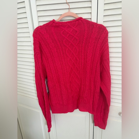 J. Crew Raspberry Knit Sweater new - Picture 2 of 5